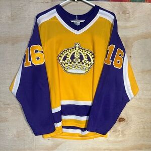 Vtg LA Los Angeles Kings 1980/81 NHL Blue Line Jersey 16 Marcel Dionne Size 52 L